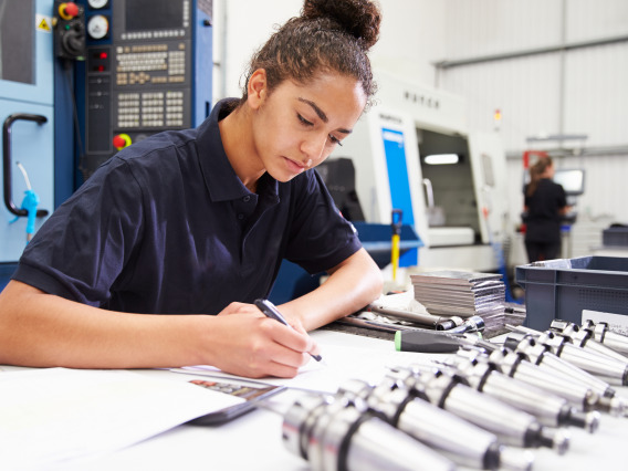 woman working