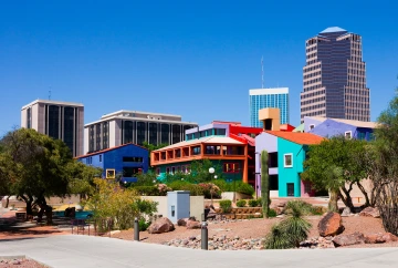 colorful buildings in tucson