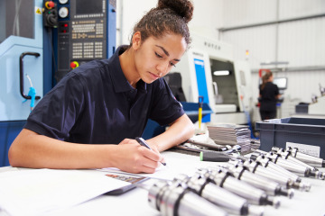 woman working